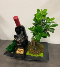 Load image into Gallery viewer, Bulldog Wine Holder Kokedama Arrangement
